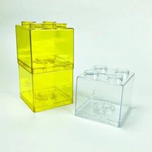 블럭 투명저금통 사각 동전 답례품 구디백