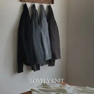 핫핑 [여리무드/폭닥보들] 루빈즈 울 브이넥 오버핏 긴팔니트