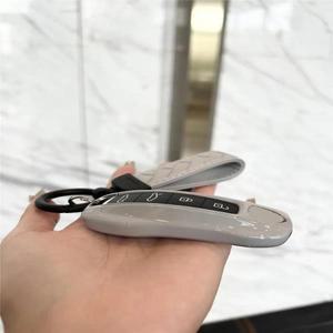 포르쉐 카이엔 마칸 718 타이칸 파나메라 911 차량용 고급 무광 그레이 자동차 키 케이스/키백 (인테리어