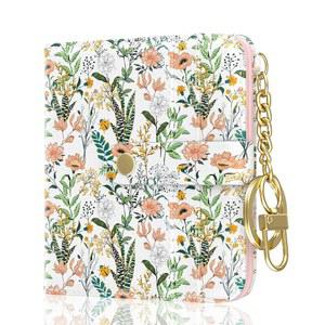 여성을 위한 Aiawoxc 가죽 여성 지갑 마을 도로 꽃 i#e#s: RFID ^^ 작은 슬림 컴팩트 신용카드 홀더 귀여운 바이폴드 지퍼 코인 포켓 포함 ID 창 :i#e#s