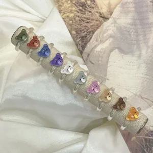 [콩심팥심]링 아크릴 테디베어 반지 소품 레이어드 댕댕이 악세