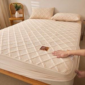 침대포 누빔매트리스커버 격자 150X200 180x200 워터프루프 무늬 애완동물 보호대