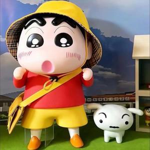 짱구 피규어인기 22cm 크레용 신짱 애니메이션 피규어 돼지 저금통 카와이 데스크탑 장식품 전화 지원 미니