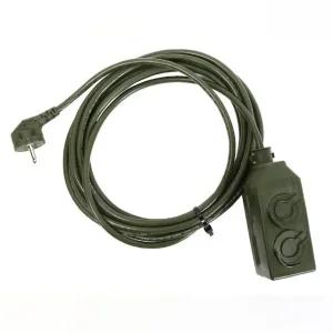 고품질 캠핑릴선 연장선 작업선 리드선 2구 카키 1.5x3m 연장선케이블 (WCEAFCE)