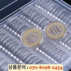 100Pcs 명확한 동전 캡슐 홀더 케이스 기념 메달 컨테이너에 대 27mm 투명 수집 저장 상자