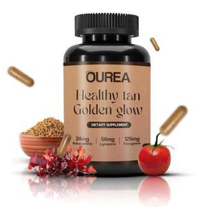 남녀 보충제용 우레아 카로티노이드 골든 글로우 태닝 알약 30캡슐 - 3 in 1 블렌드 피부 톤 개선 및 웰빙 지원 보충제
