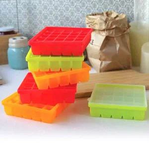 실리콘 16구 얼음 트레이 1P 아이스 케이커 얼음틀 마늘소분트레이