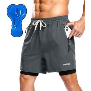 바이크와 남성용 산악 자전거 반바지 4D 패딩 루즈핏 라이딩 바이커 남성 지퍼 포켓용