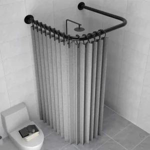 욕실 파티션 샤워 커튼 접이식 방수 칸막이 샤워부스 높이