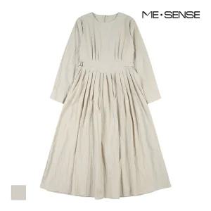 [미센스] 밑단주름 라운드넥 원피스_MB43OPS302Z