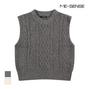 [미센스]  꽈배기 짜임 니트베스트_MB3YKVMG02Z