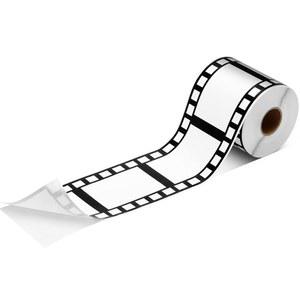 치바오 영화 파티 테이프 필름 스트립 스티커 테두리 장식 롤 3인치 x 100피트 흑백 테이블 홈 공예용