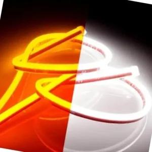 자동차 아이라인 바 튜닝 실리콘 네온기어 발광 장식 2WAY 조명