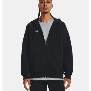 [언더아머](의정부점)1379767-001 블랙 UA 라이벌 플리스 풀 집 후디 루즈핏 기모 후드집업
