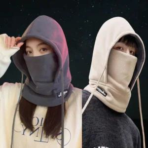 남녀공용 투톤 방한 후드넥워머 바람막이 목도리 겨울 방한워머 목마스크 겨울 후드 모자 방한