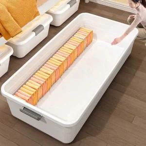 침대밑 수납장 리빙박스 틈새 대형 바퀴 화이트 보관 이불