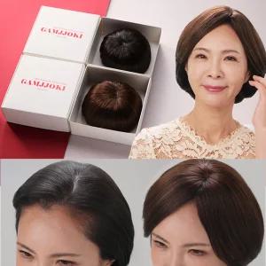 TV홈쇼핑 감쪽이 가발 인모 정수리 볼륨 3초 부분 가발