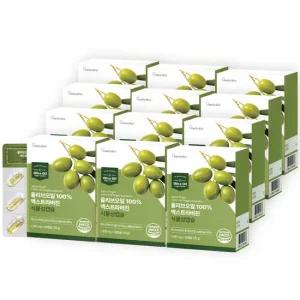 [총 12개월분] 올리브오일 100 엑스트라버진 식물성 캡슐 30캡슐 12박스