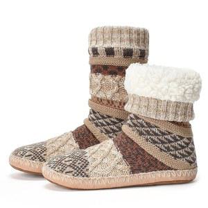 여성용 코지룩 퍼지 슬 양말, 부드러운 밑창이 있는 미끄럼 방지 겨울 실내 양말