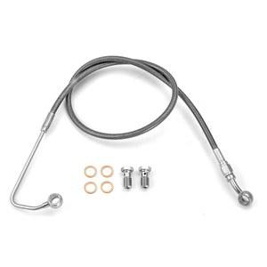 모펀 30인치 길이 연장 ABS 상부 전면 브레이크 라인 키트 스테인리스 스틸 할리 소프트테일 슬림 팻 보이 브레이크아웃 디럭스 2015-2017 핏 12-14인치 핸들바 블랙