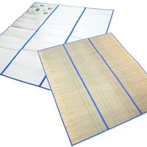 3단 접이식 왕골돗자리 150X180cm 피크닉 성묘 행사 매트