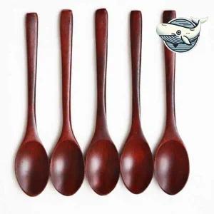 옻칠 나무 스푼 주방용 티스푼 조리 도구