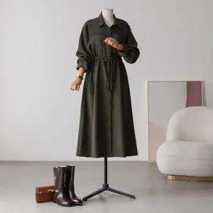 (안나앤플러스) 클로 코듀로이 셔츠 원피스[드레스DCQ31] 빅사이즈