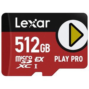 Lexar 512GB 플레이 PRO 마이크로SD 익스프레스 카드, UHS-I, C10, U3, V30, 풀 HD, 4K, 최대 900/600MB/s 메모리 닌텐도 스위치 2, ASUS ROG 얼라이, 스팀 덱, 게이밍(LMSXPS0512G-BNNU)과 호환 가능