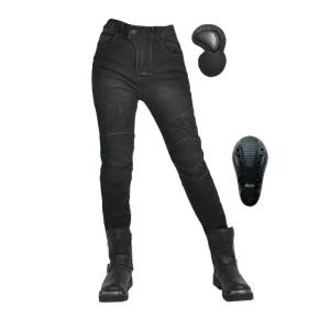 겨울 라이딩진 기모 바이크진 오토바이 청바지 바이커 라이더 부츠 보호대