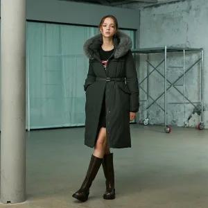 [에고이스트](강남점)[전략] 인퀼팅 벨티드 폭스퍼 구스 롱다운 (ER4TD006)