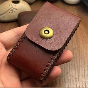 레트로 복고풍 엔틱 가죽 담배 파우치 케이스 미니 휴대용 보관 가방 파우치 남성용  흡연 액세서리 5 개