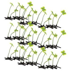 50개 네 잎 머리핀 새싹 클립 식물 코스프레 축제 철 콩나물