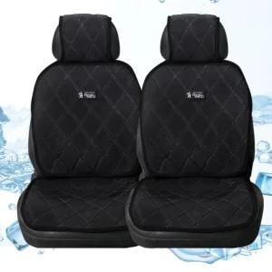 블랙 여름시트 커버 차량용 방석 매트 앞좌석 여자동차커버 자메쉬커버 용통풍 시원한 자통풍 자쿨링 용쿨