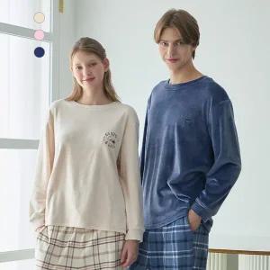 [애니바디](광주신세계)밍크극세사 9부 티셔츠_스누피 자수 ANLH25W91