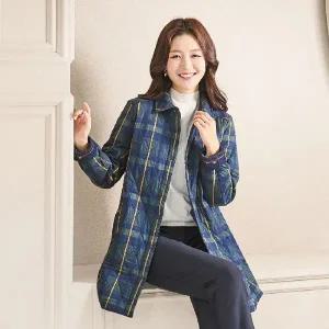 [NS홈쇼핑]여성체크퀼팅아우터형카라블라우스(ALBLL9121)[35535342]