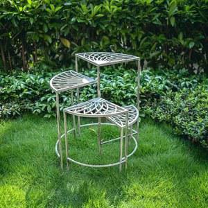 화분 정리대 큰화분 오래된 그레이 빈티지 선반 화초 회전 장식장 화분대 크다