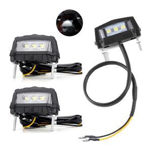 오토바이 3 LED 번호판등 화이트 리어 미니 램프 혼다 몽키 폴라리스 RZR ATV 야마하 YZF R1 테일라이트