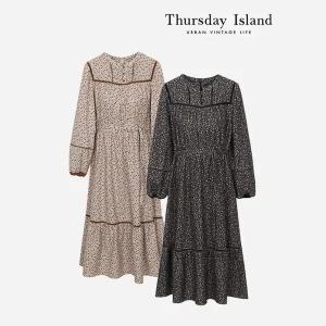[Thursday Island] 벨벳 테잎 믹스 원피스(T238MOP245W)