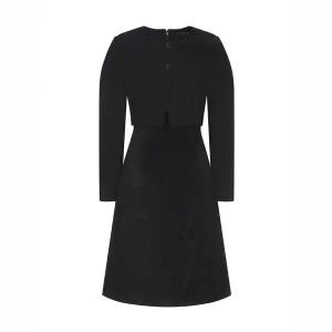 [롯데백화점]올리브데올리브 울자켓 레이어드 플레어 벨벳 원피스 OW5WOA27