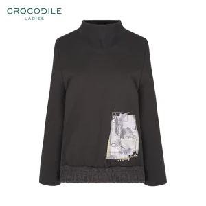 [20%쿠폰+7%페이][크로커다일 레이디] 브이넥 스타일 밑단 셔링 티셔츠_CLCWTS108