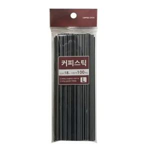 민광 커피스틱18cm(L) 100개입 커피막대 커피빨대