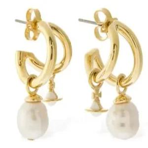 21FW 비비안 웨스트우드 마렐라 인조 진주 드롭 귀걸이