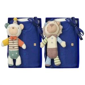 [갤러리아] (쌍둥이출산,백일,돌,유아내의)드레곤슬림내의두벌+사자,곰딸랑이(A1A-10388SET)