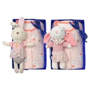 [갤러리아] (압소바출산,백일,돌,아기내의세트)도도내의+토끼딸랑이세트(A1A-10386SET)