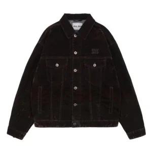 미우미우 ML1063 157Y F0027 플록드 샴브레이 자켓