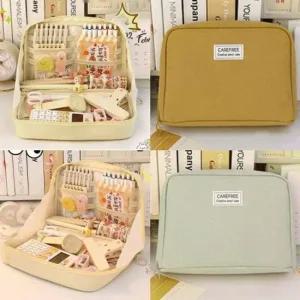 다용도멀티파우치 필통 수납 화장품 무지 필기구 소품 파우치