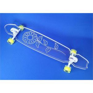 모두를 롱보드 투명 보드 LED 라이트업 거리를 휠이 위해 스타일리시하게 고스트 부드러운 프로 승차감을 초보자와 아크릴 장착된 클리어 롱보드로 스케이트보드 주행하세요 위한 제작된