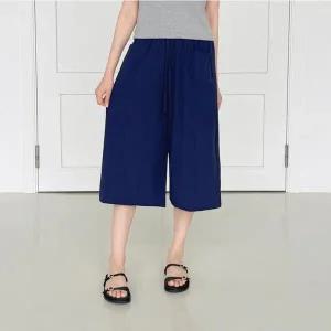 [하프클럽/]여성 캐주얼 밴딩 팬츠 빅와이드 아이스 7부 치마바지