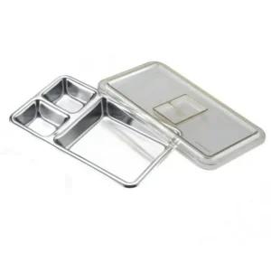 반투명 뚜껑 의료용 3칸 스텐 드레싱 세트 병원 의원 노인병원 요양원