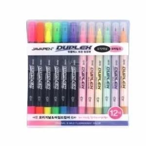 12색 형광펜 x6 세트 신학기 필기구 선물 학생 단체 보험판촉물 학원홍보판촉물 형광펜세트